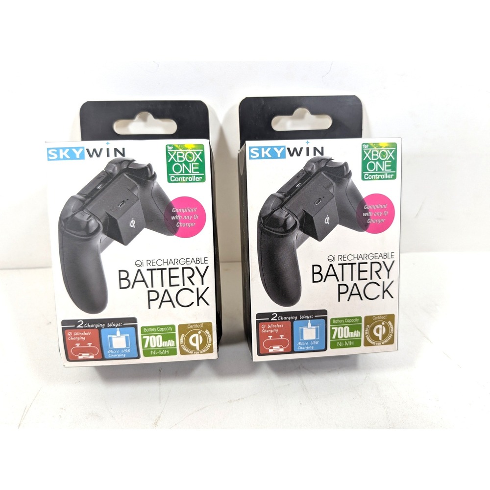 Skywin Qi Rechargeable Battery Pack for Xbox One Wireless Charging 700mAh 2-Pack